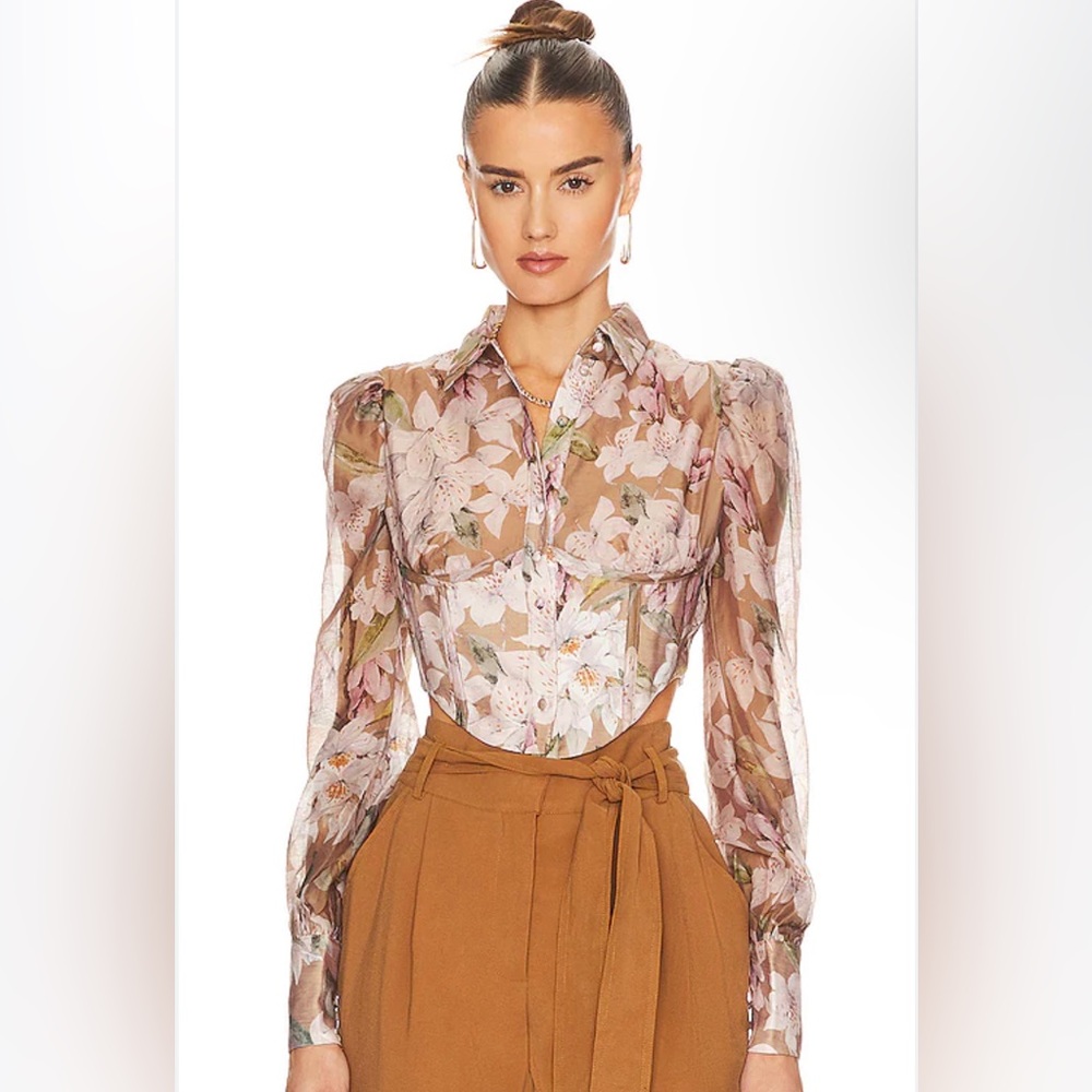 NWOT BARDOT Corset Top in Lily Floral